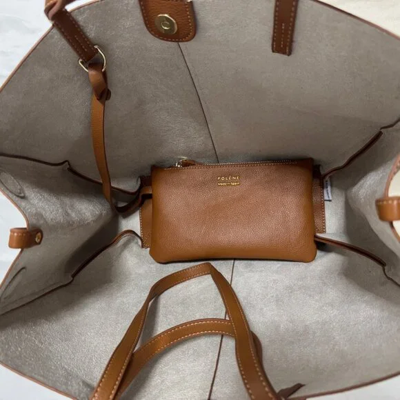 polene Cyme Edition Textured Camel